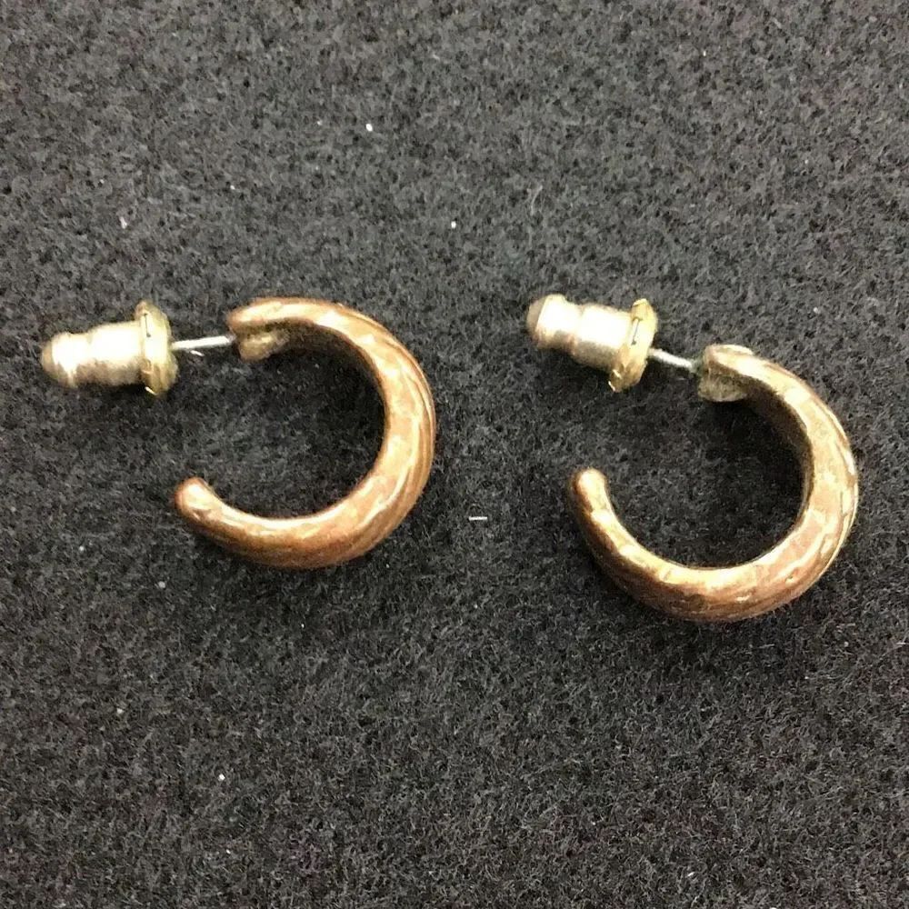 Your rings, vintage, small hoop, copper enamel swirl